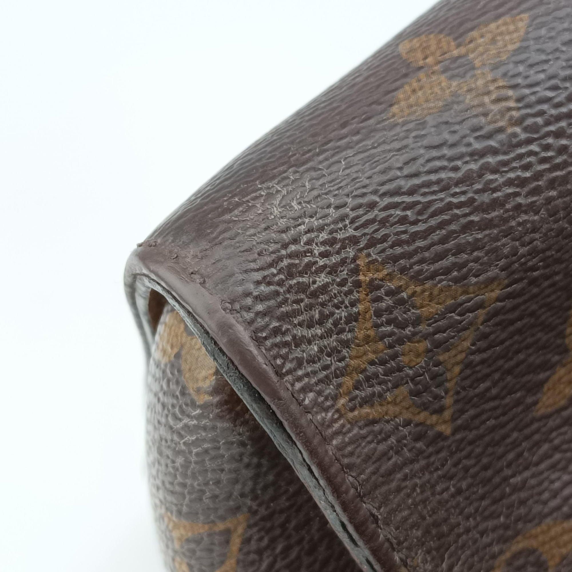 Vintage Louis Vuitton TUILERIES tote Brown×Noir×Red Monogram Canvas ácalf leather M41454 handbag | stylenewstar