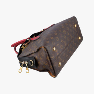 Vintage Louis Vuitton TUILERIES tote Brown×Noir×Red Monogram Canvas ácalf leather M41454 handbag | stylenewstar