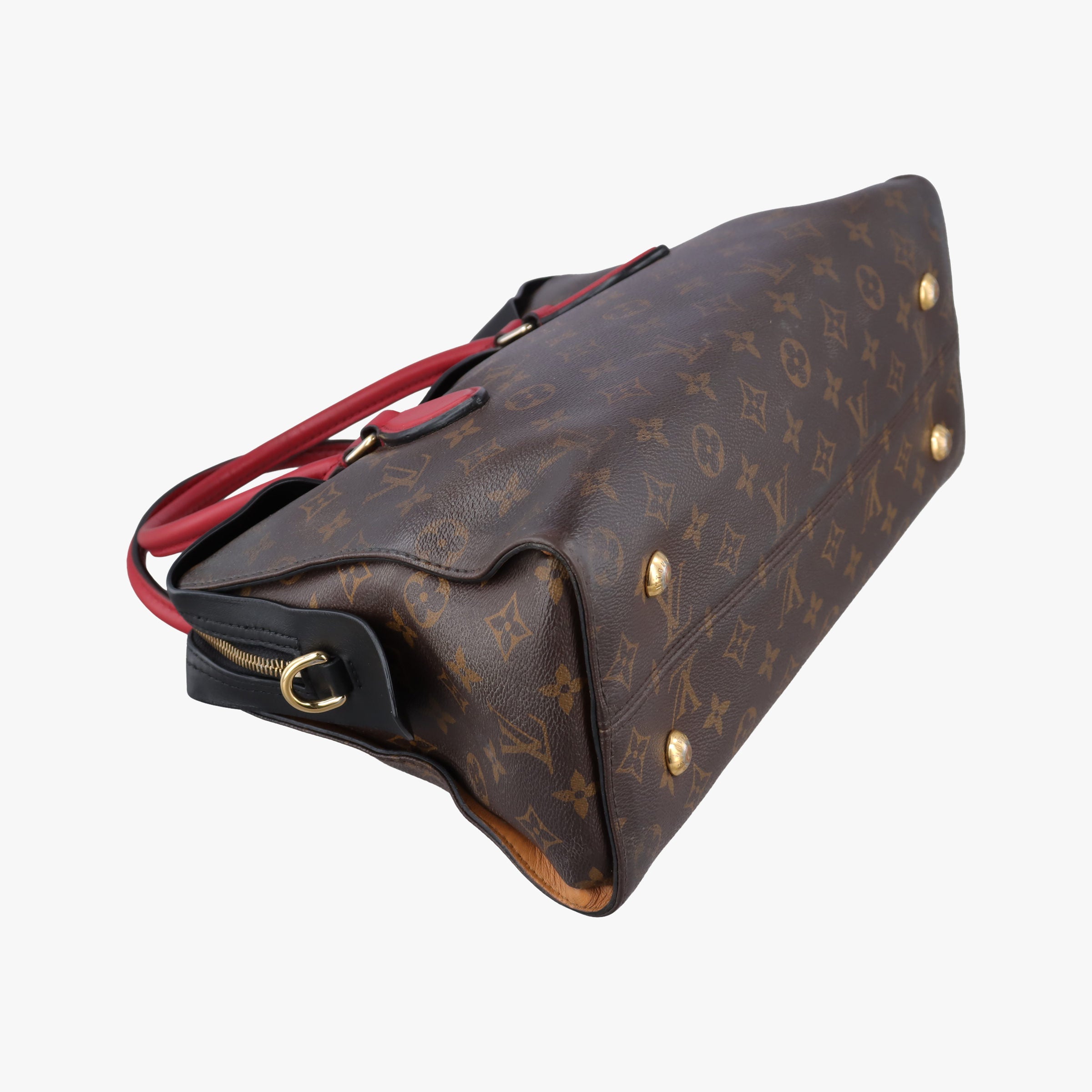 Vintage Louis Vuitton TUILERIES tote Brown×Noir×Red Monogram Canvas ácalf leather M41454 handbag | stylenewstar