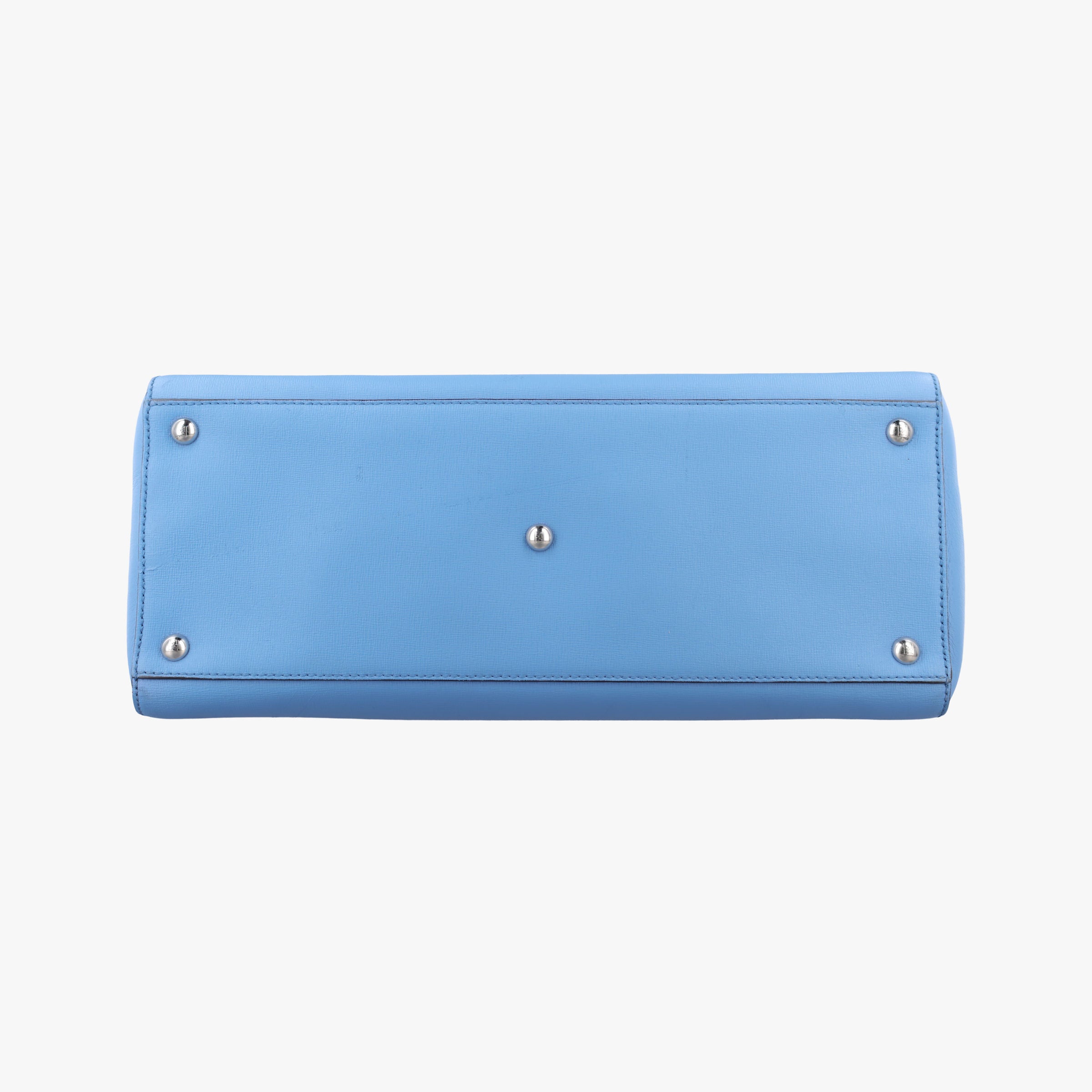 Pre-owned Fendi 2 JOURS Blue Leather 8BH250 shoulderbag | stylenewstar