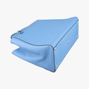 Pre-owned Fendi 2 JOURS Blue Leather 8BH250 shoulderbag | stylenewstar