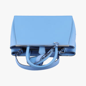 Pre-owned Fendi 2 JOURS Blue Leather 8BH250 shoulderbag | stylenewstar