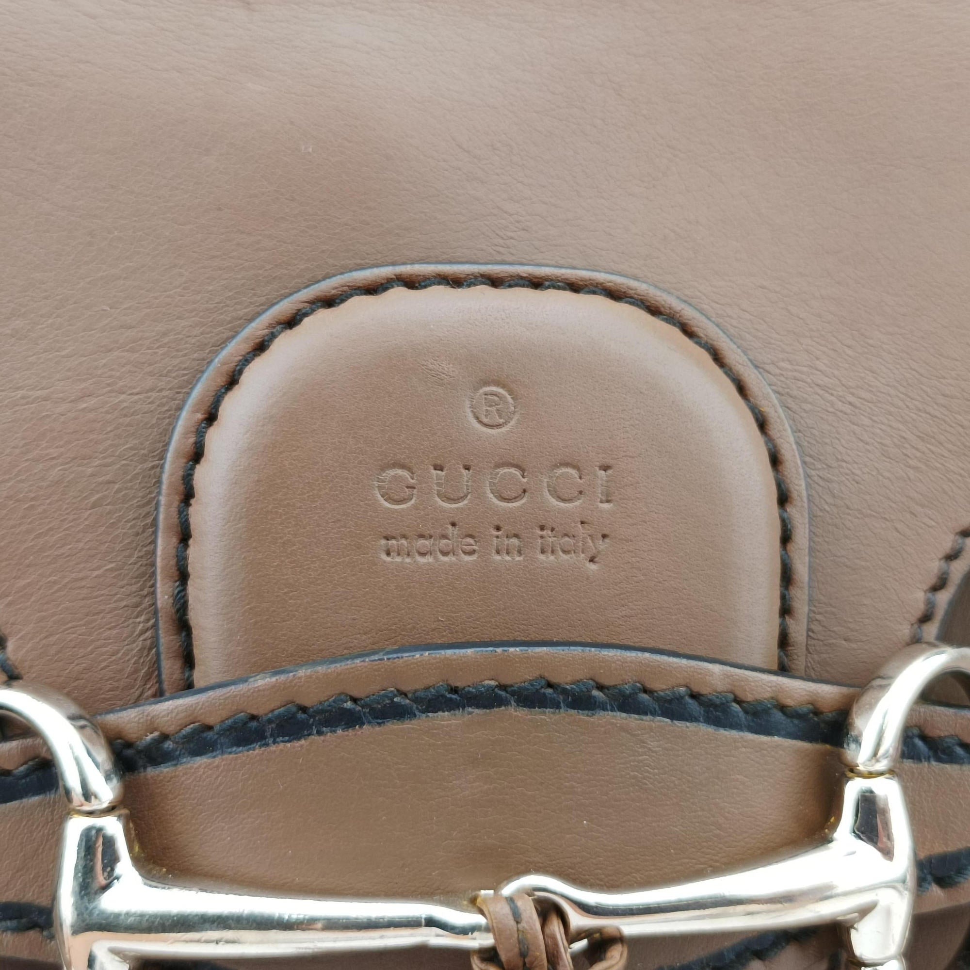 Pre-owned Gucci Emily Brown Leather 295403 shoulderbag | stylenewstar