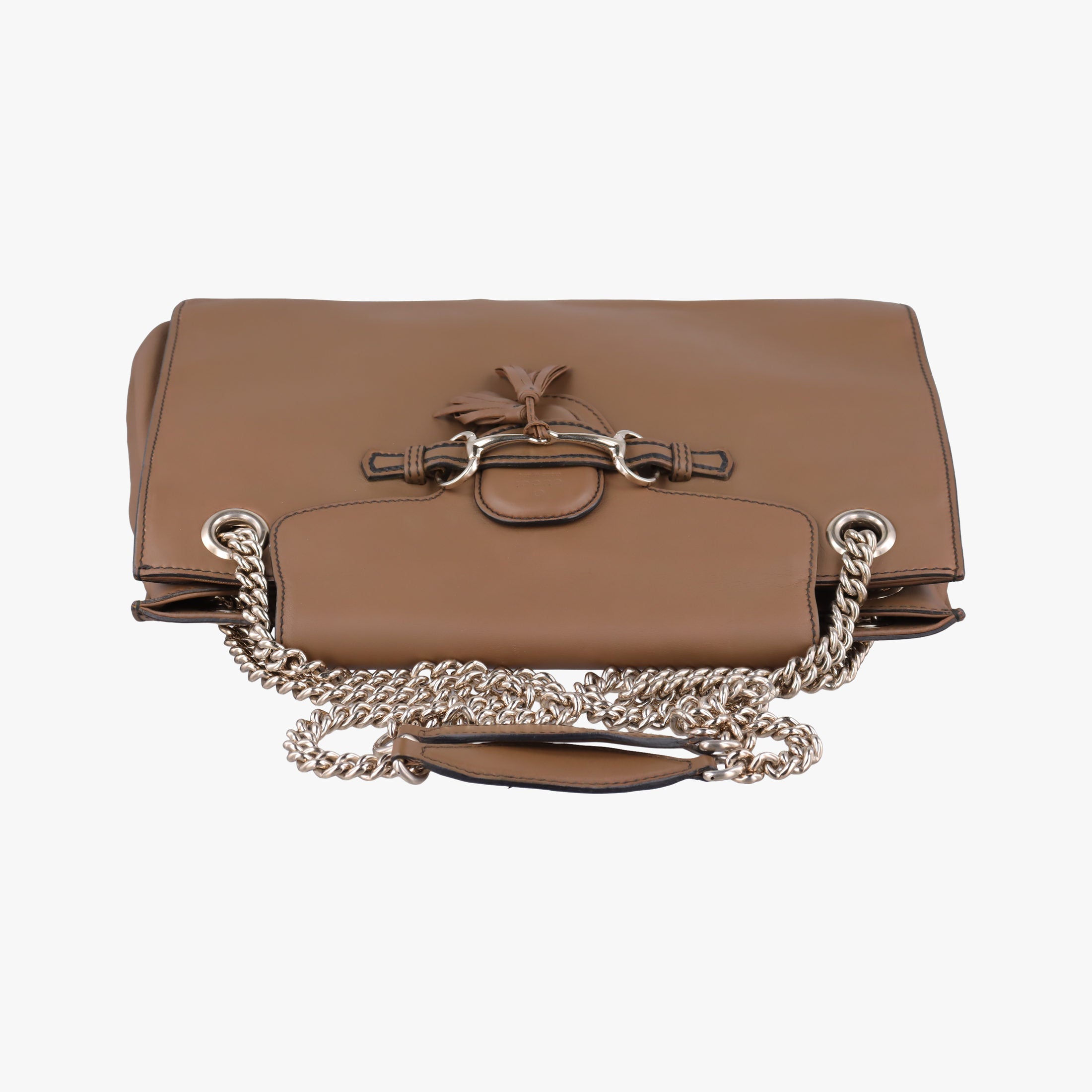 Pre-owned Gucci Emily Brown Leather 295403 shoulderbag | stylenewstar