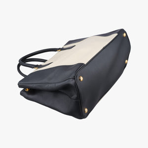 Pre-owned Prada Galleria Ivory × Black SAFFIANO Leather B2274C handbag | stylenewstar