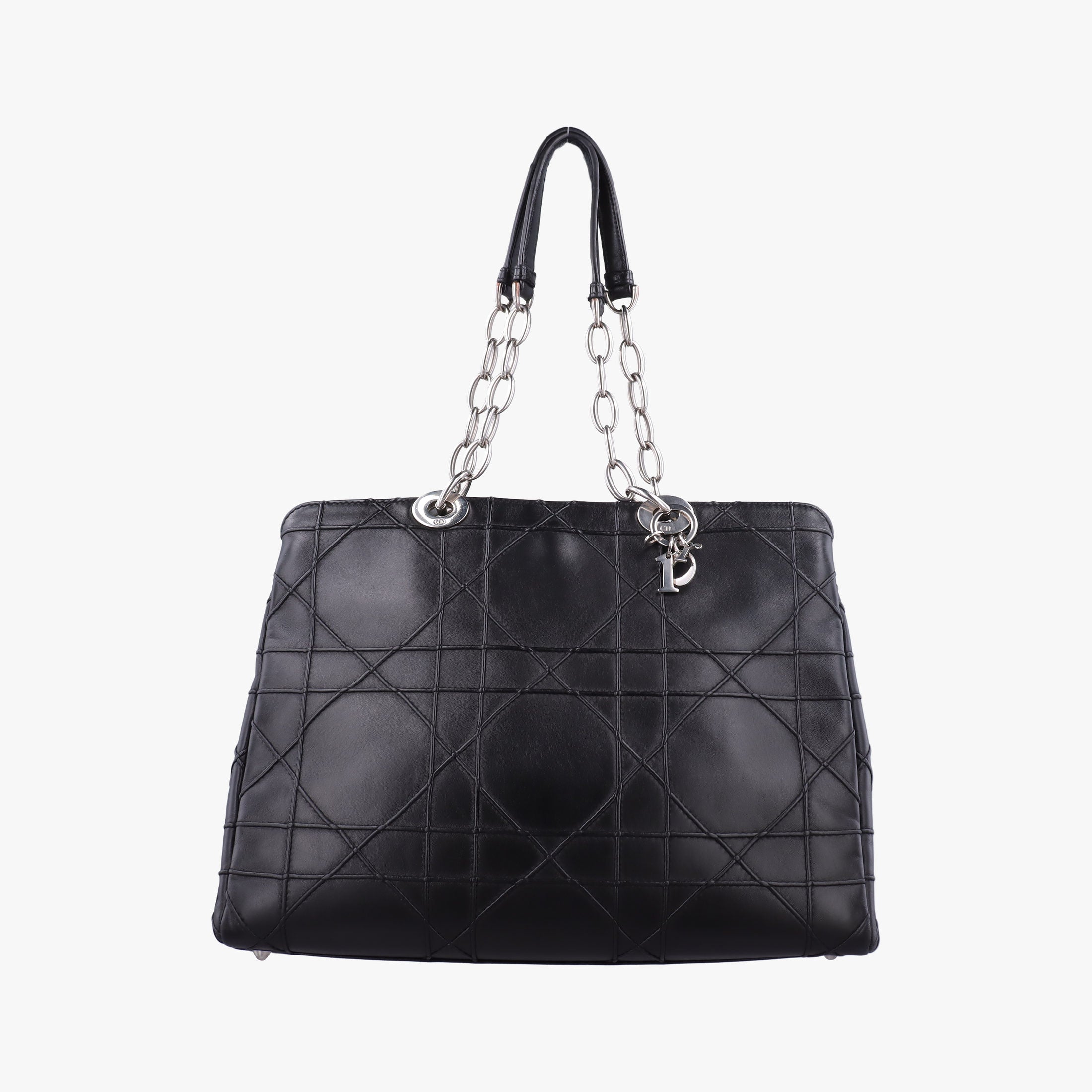 Pre-owned Christian Dior Cannage Soft Shopping Black lambskin  shoulderbag | stylenewstar