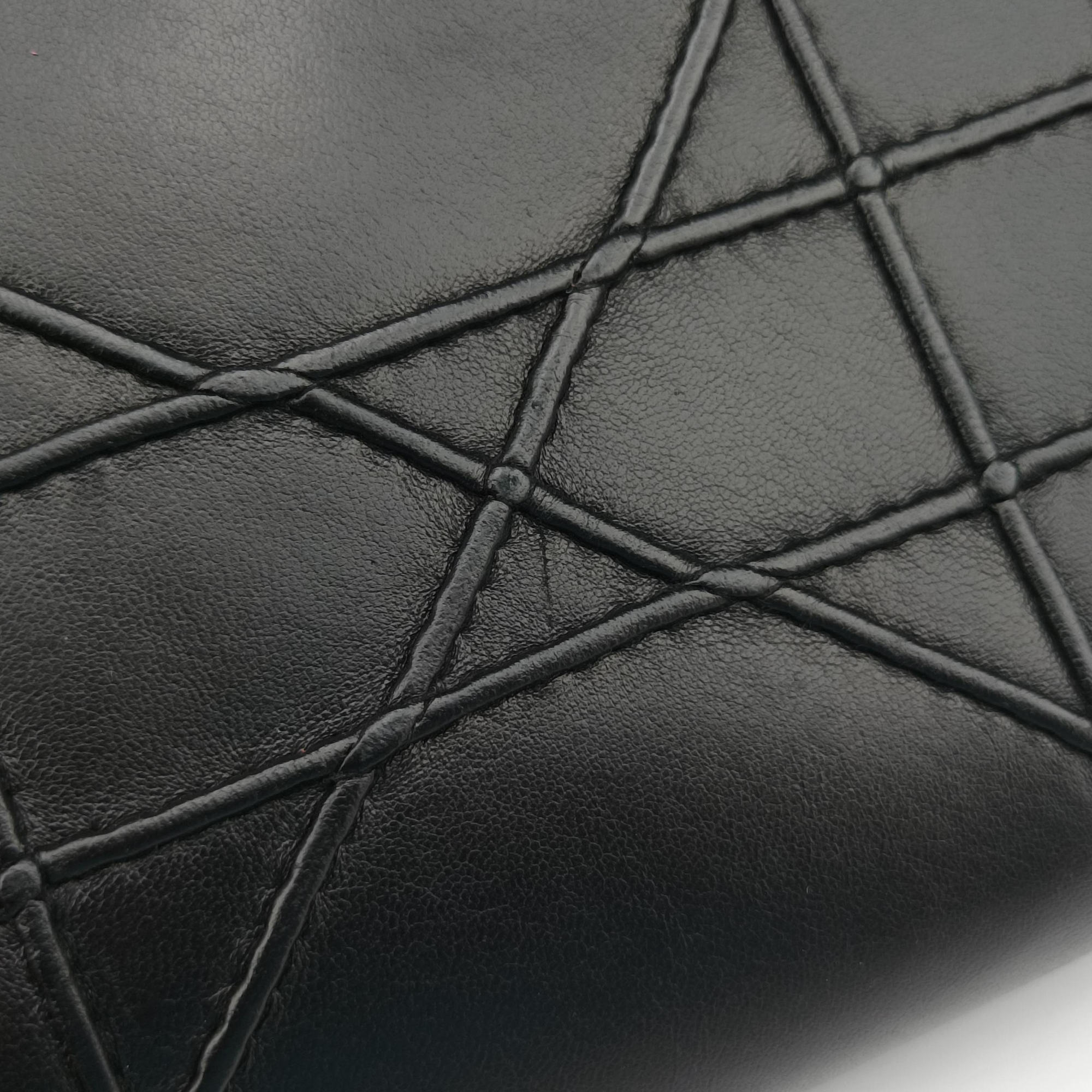 Pre-owned Christian Dior Cannage Soft Shopping Black lambskin  shoulderbag | stylenewstar