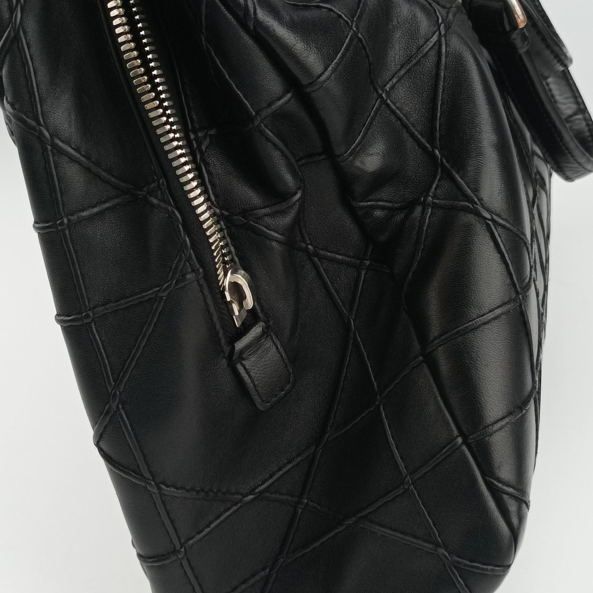 Pre-owned Christian Dior Cannage Soft Shopping Black lambskin  shoulderbag | stylenewstar