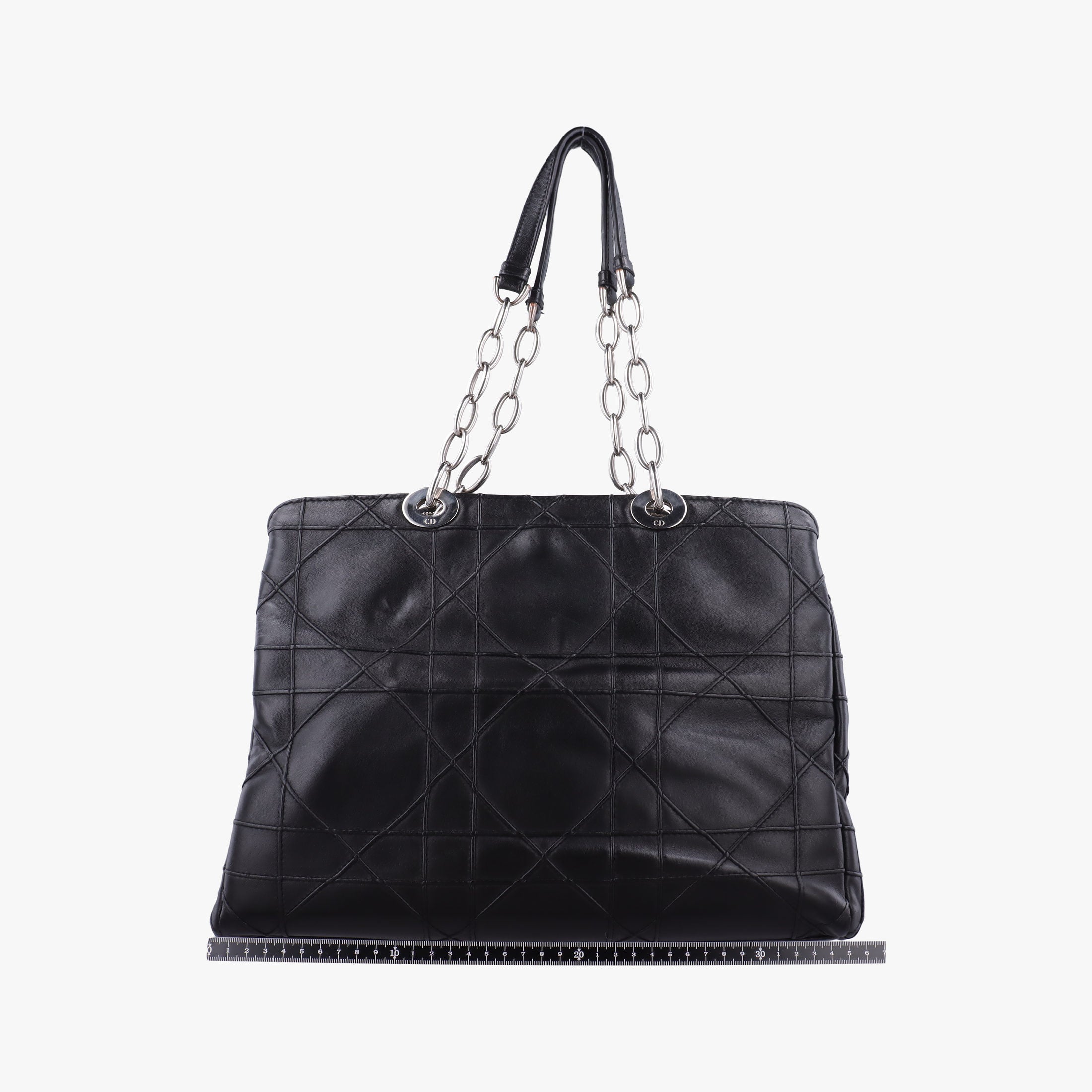 Pre-owned Christian Dior Cannage Soft Shopping Black lambskin  shoulderbag | stylenewstar