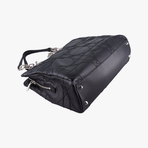 Pre-owned Christian Dior Cannage Soft Shopping Black lambskin  shoulderbag | stylenewstar