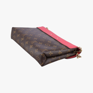 Vintage Louis Vuitton PALLAS Chain Brown×Poppy Petal Monogram Canvas×calf leather M41741 shoulderbag | stylenewstar