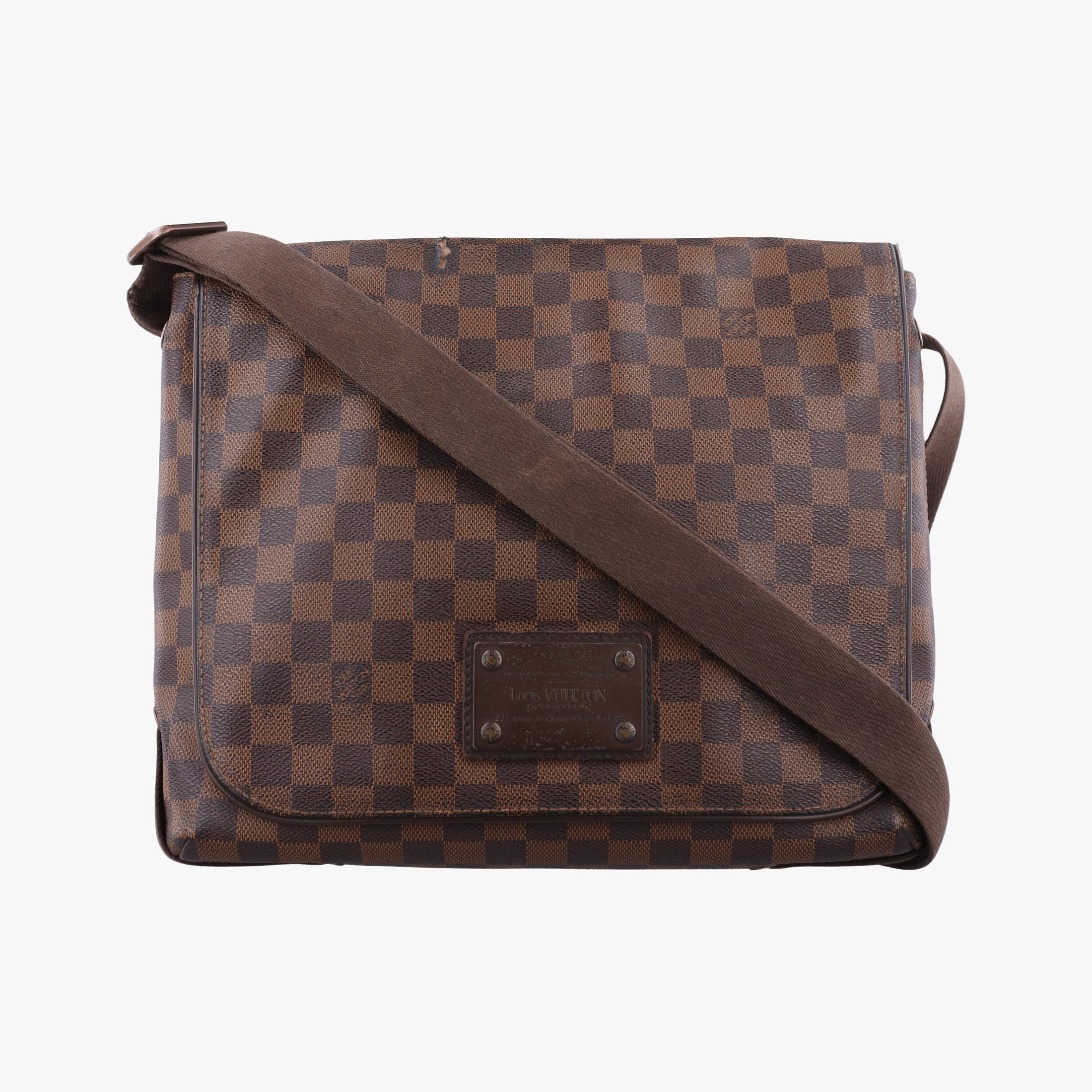 Vintage Louis Vuitton BROOKLYN MM EBENE Damier Canvas N51211 shoulderbag | stylenewstar