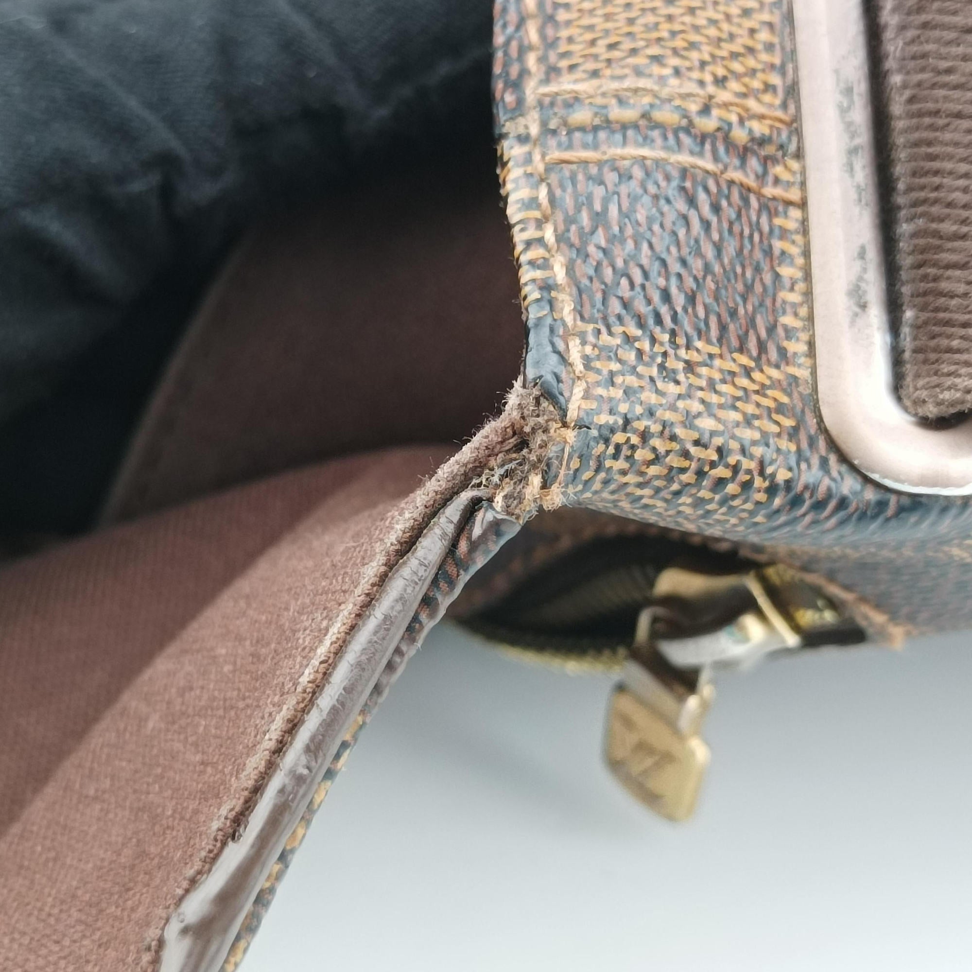 Vintage Louis Vuitton BROOKLYN MM EBENE Damier Canvas N51211 shoulderbag | stylenewstar