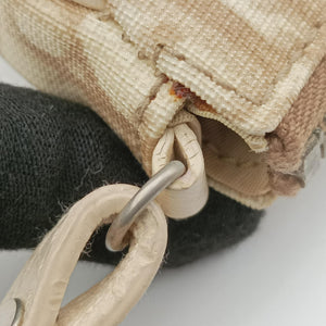 Pre-owned Christian Dior Saddle Beige PVC Coated Canvas Floral Embroidery  handbag | stylenewstar
