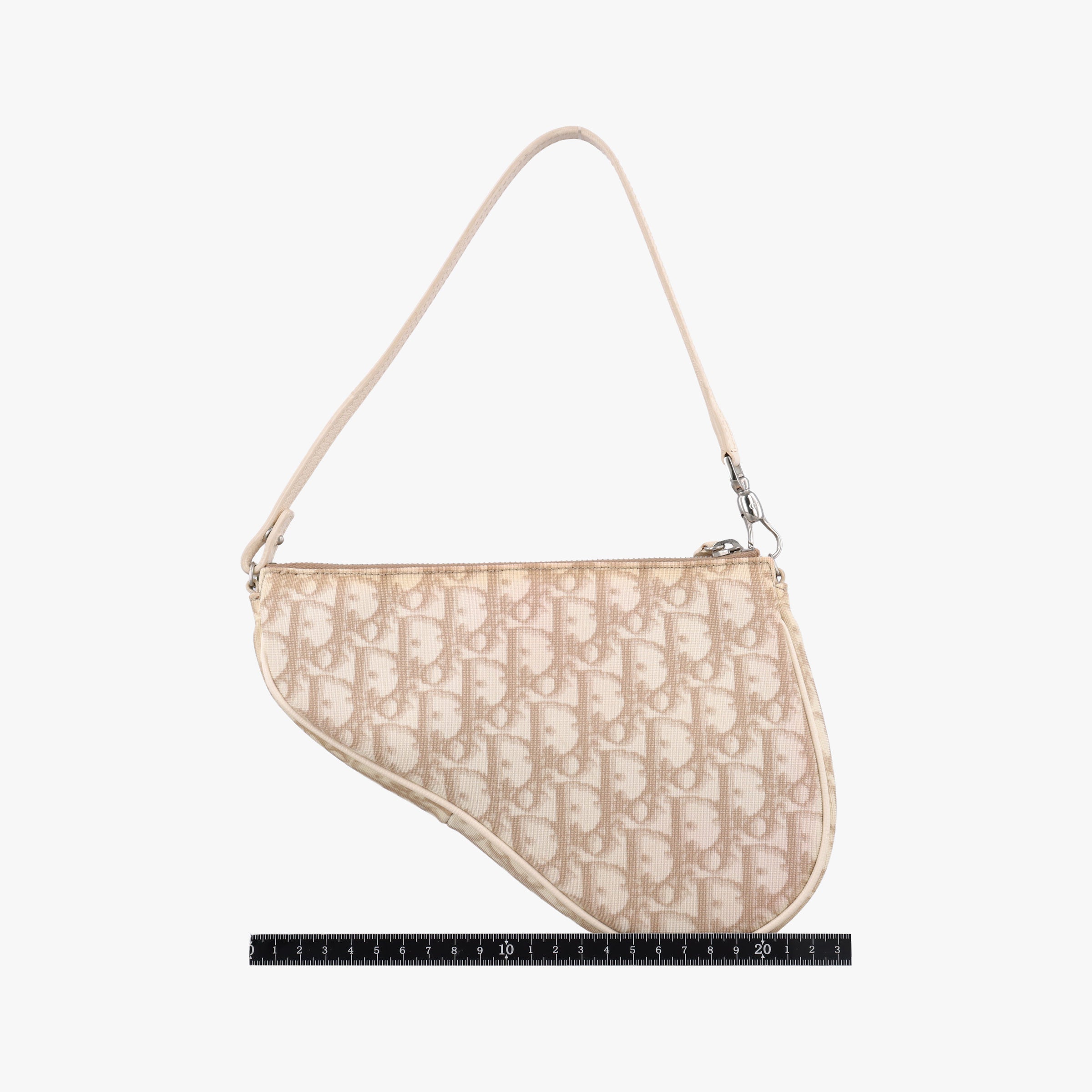 Pre-owned Christian Dior Saddle Beige PVC Coated Canvas Floral Embroidery  handbag | stylenewstar