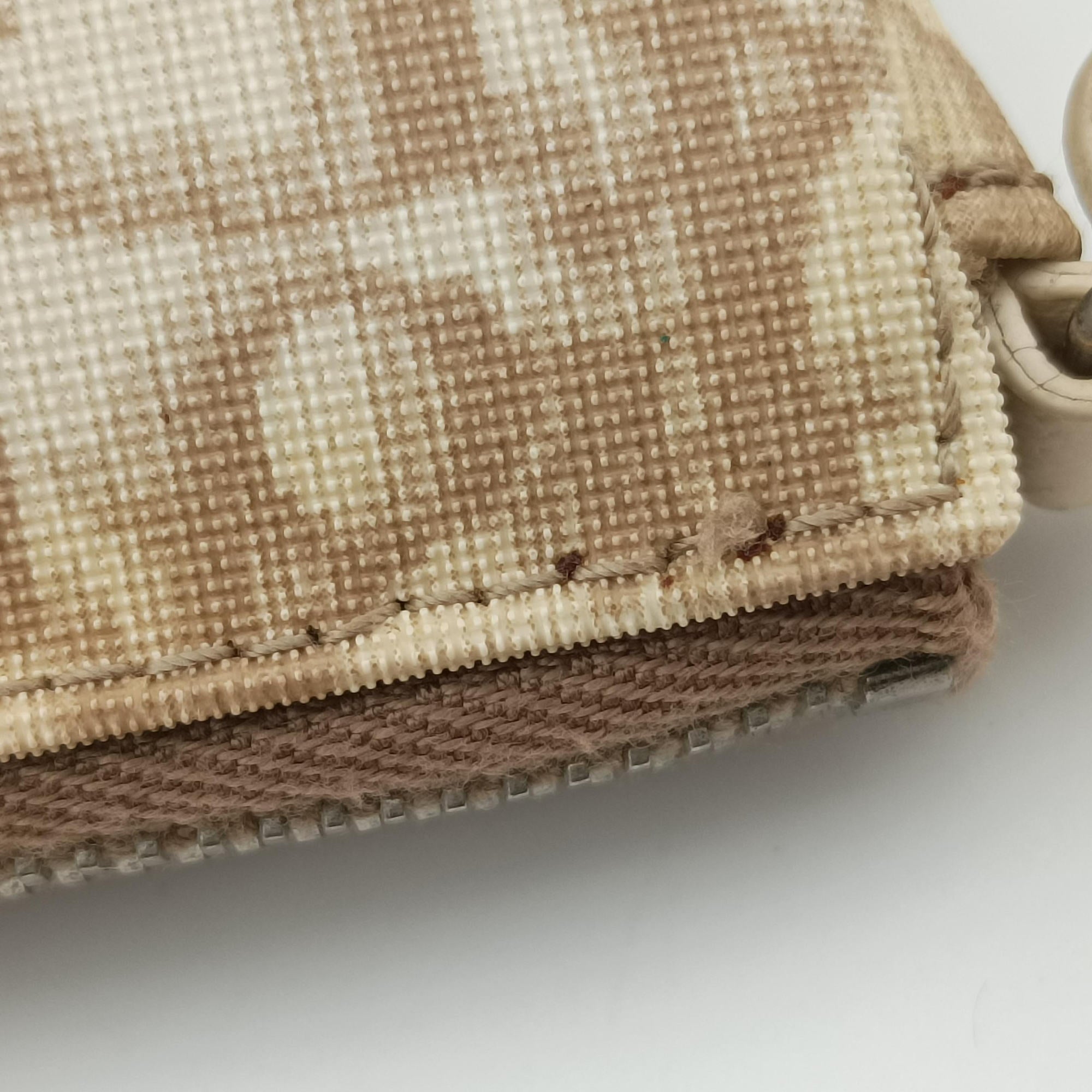 Pre-owned Christian Dior Saddle Beige PVC Coated Canvas Floral Embroidery  handbag | stylenewstar