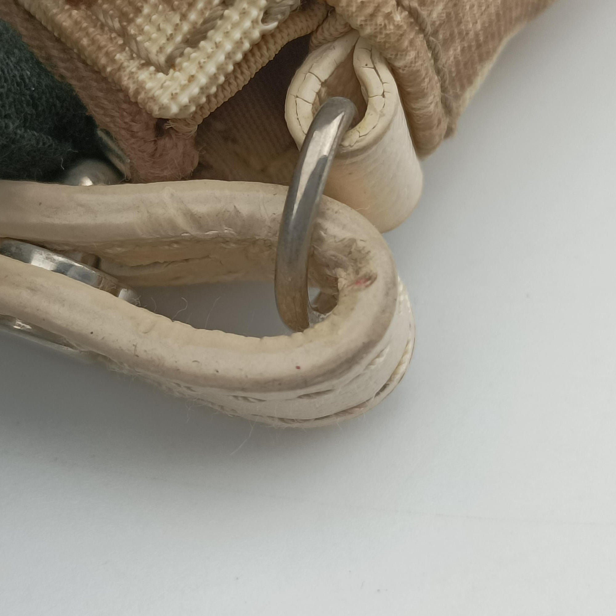 Pre-owned Christian Dior Saddle Beige PVC Coated Canvas Floral Embroidery  handbag | stylenewstar