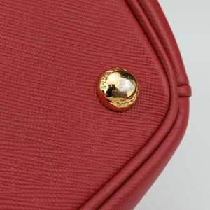 Pre-owned Prada Galleria Red SAFFIANO Leather BN1874 shoulderbag | stylenewstar