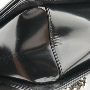 Pre-owned Chanel BOY CHANEL Black Enamel Leather A67021 shoulderbag | stylenewstar