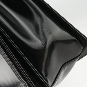 Pre-owned Chanel BOY CHANEL Black Enamel Leather A67021 shoulderbag | stylenewstar