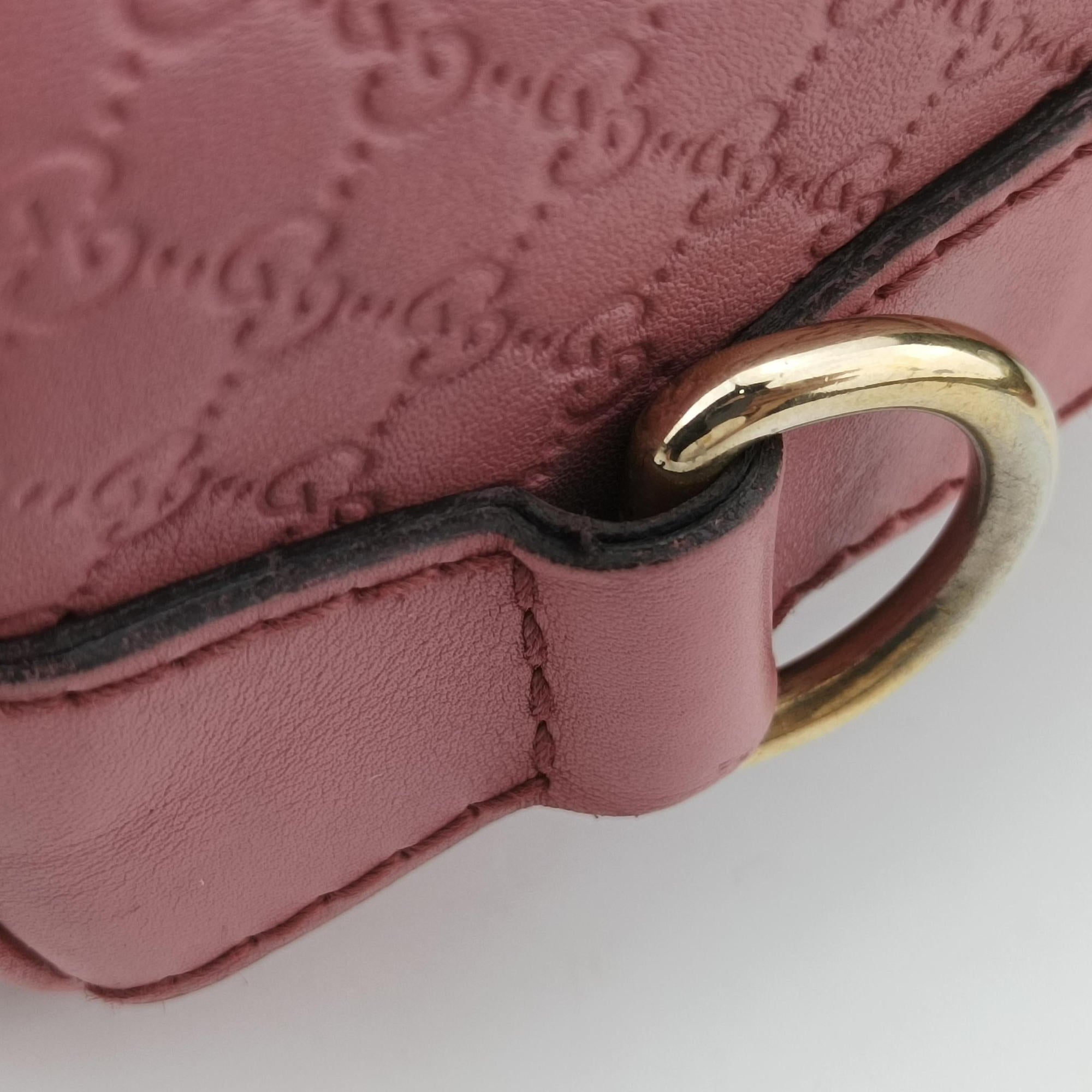 Secondhand Gucci Sherry Line Pink Leather 247205 shoulderbag | stylenewstar