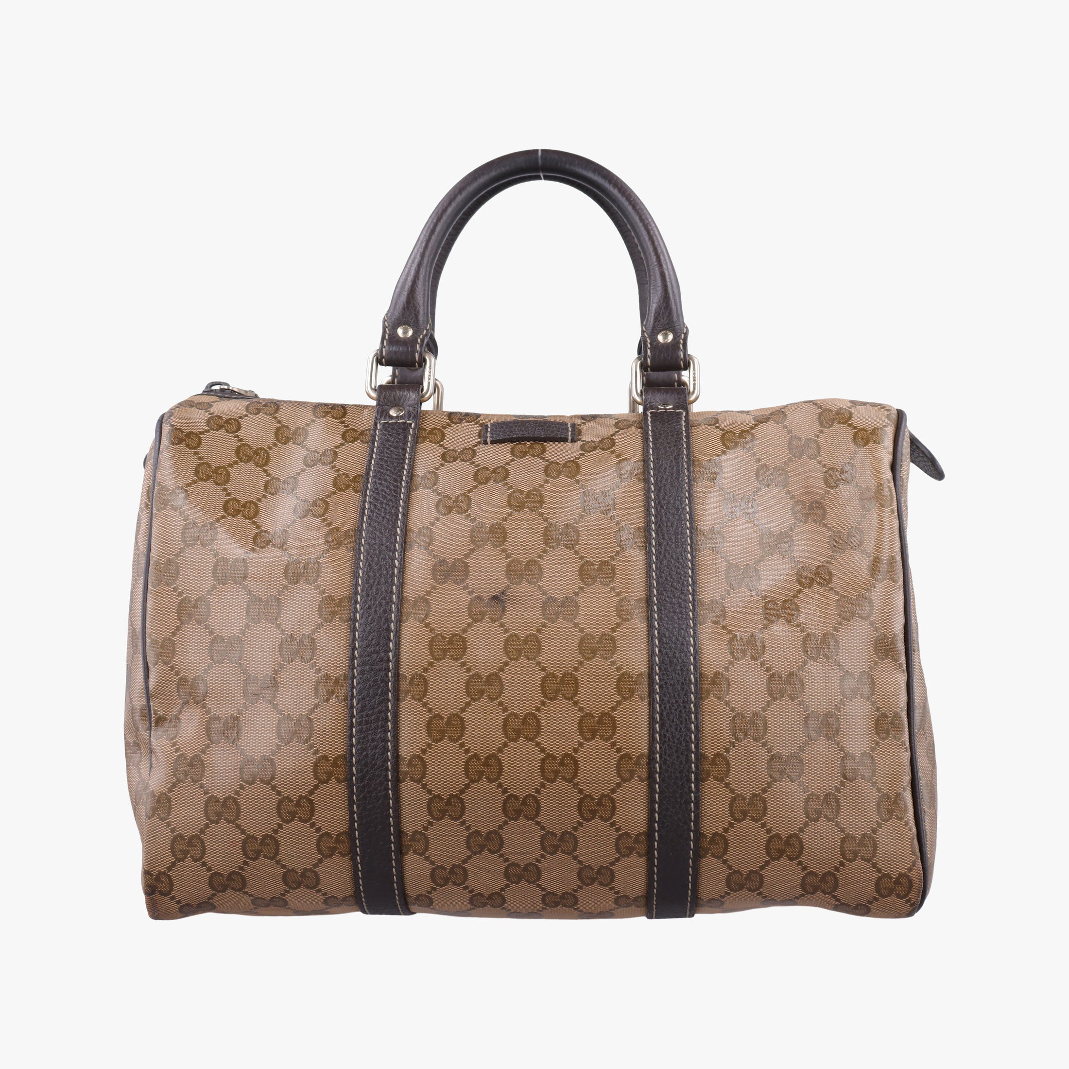 Vintage Gucci GG Crystal Joy Brown PVC coated canvas 296021 handbag | stylenewstar