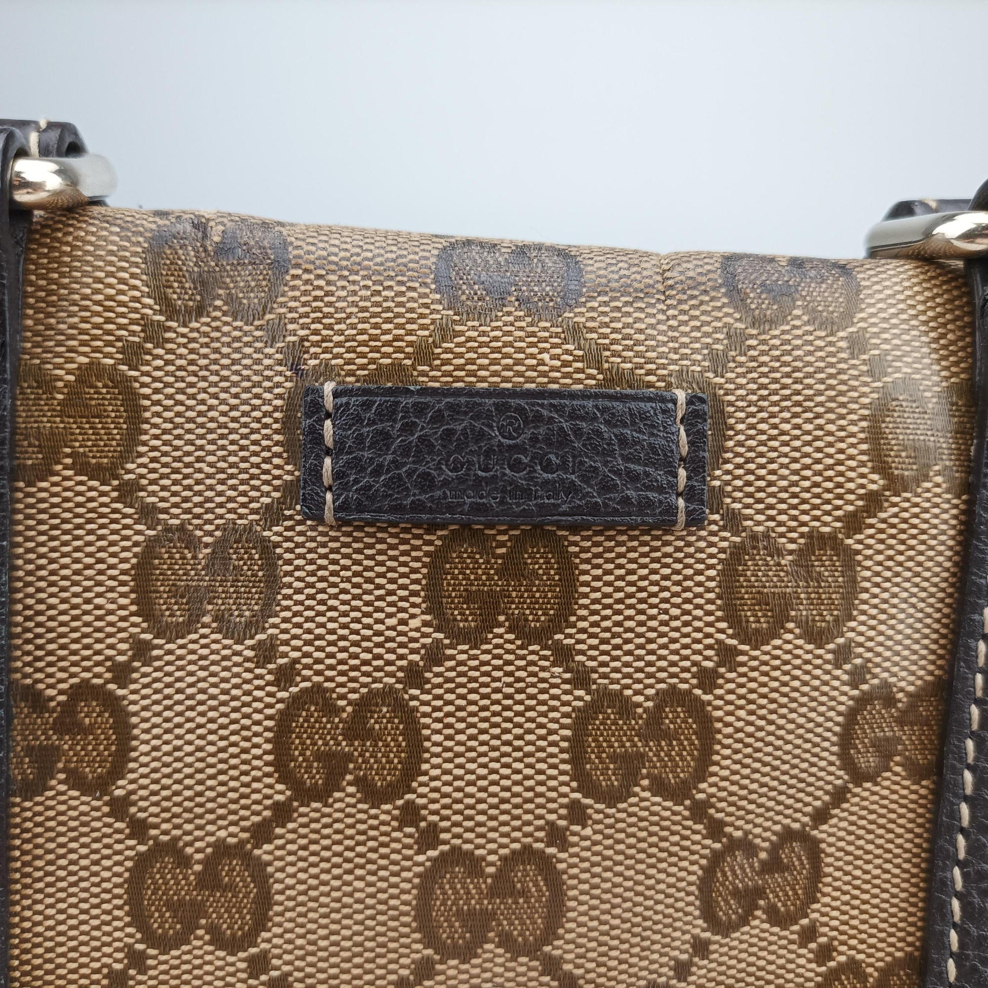 Vintage Gucci GG Crystal Joy Brown PVC coated canvas 296021 handbag | stylenewstar