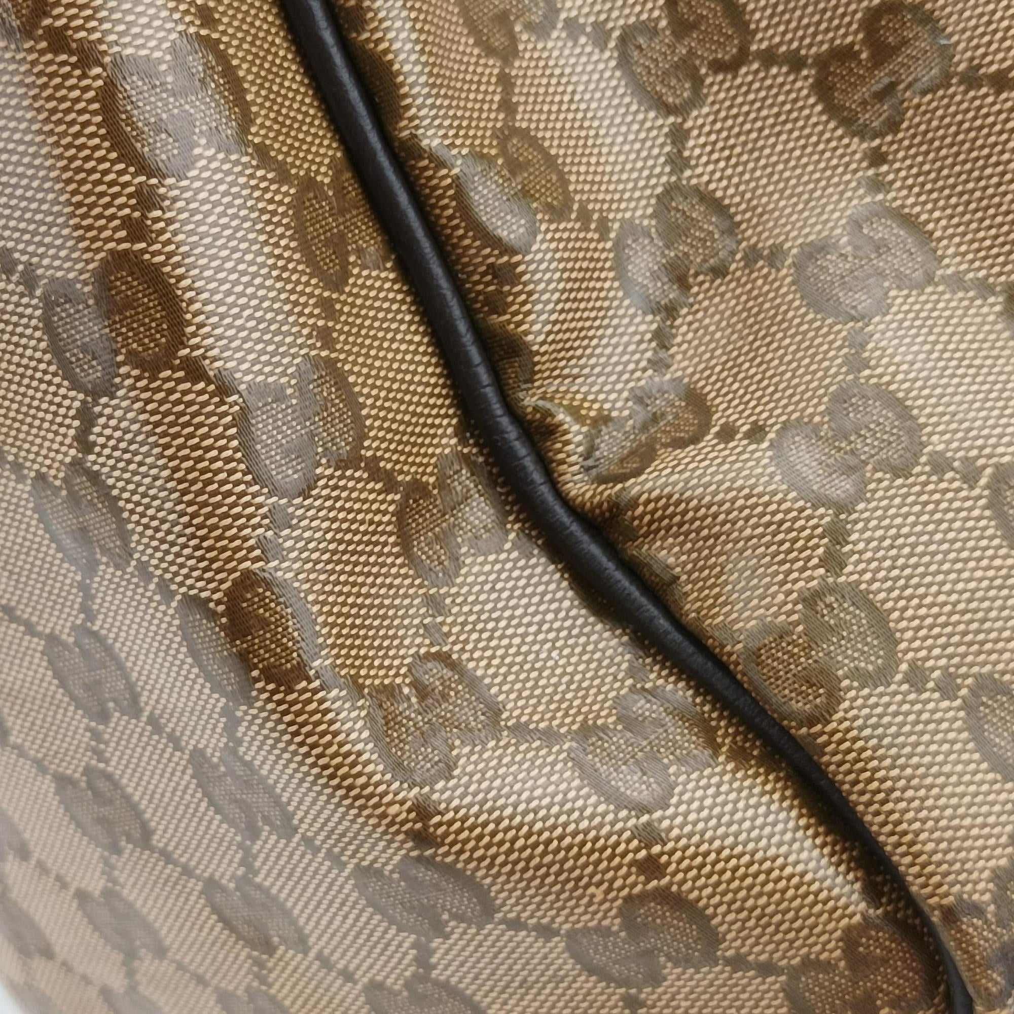 Vintage Gucci GG Crystal Joy Brown PVC coated canvas 296021 handbag | stylenewstar