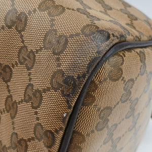 Vintage Gucci GG Crystal Joy Brown PVC coated canvas 296021 handbag | stylenewstar
