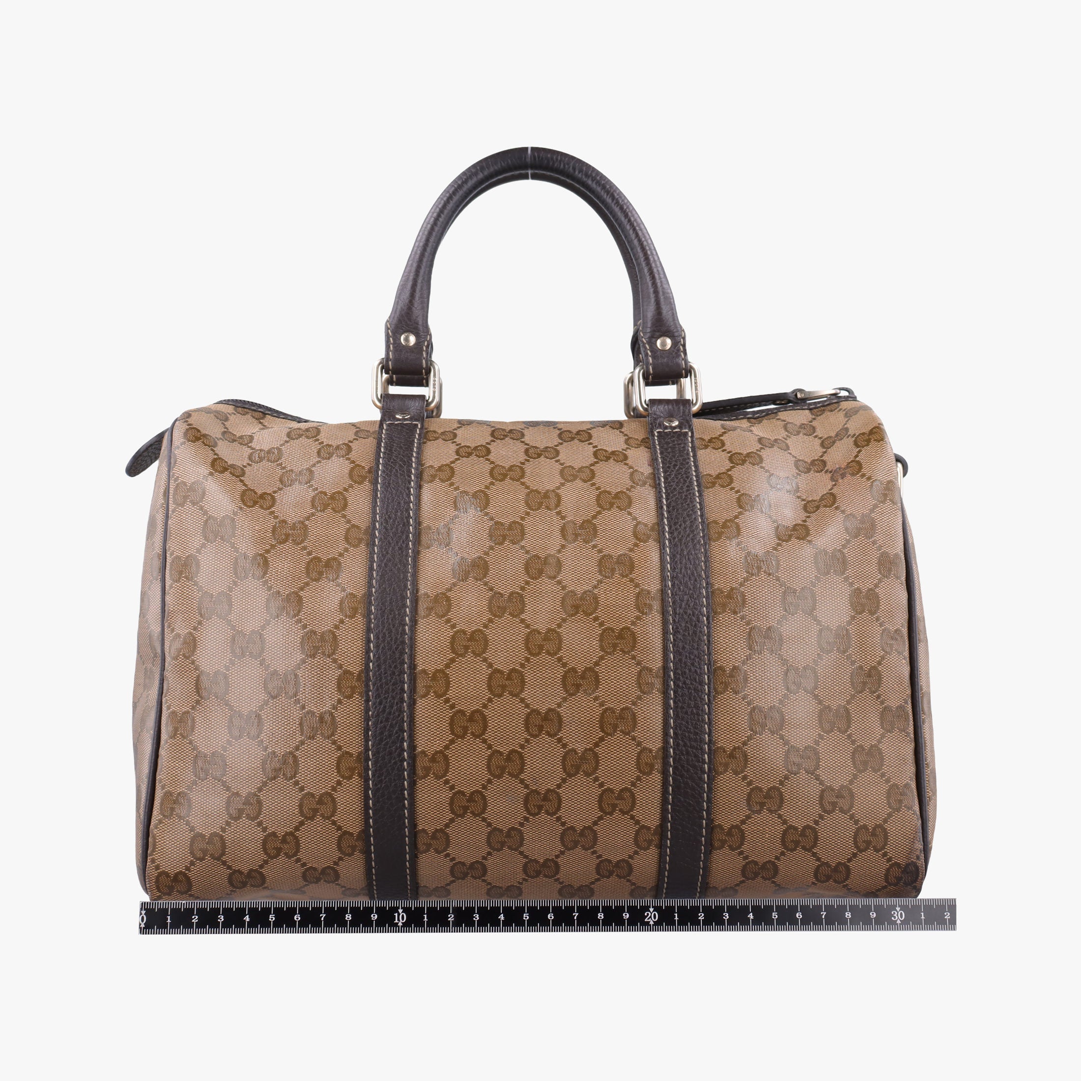 Vintage Gucci GG Crystal Joy Brown PVC coated canvas 296021 handbag | stylenewstar