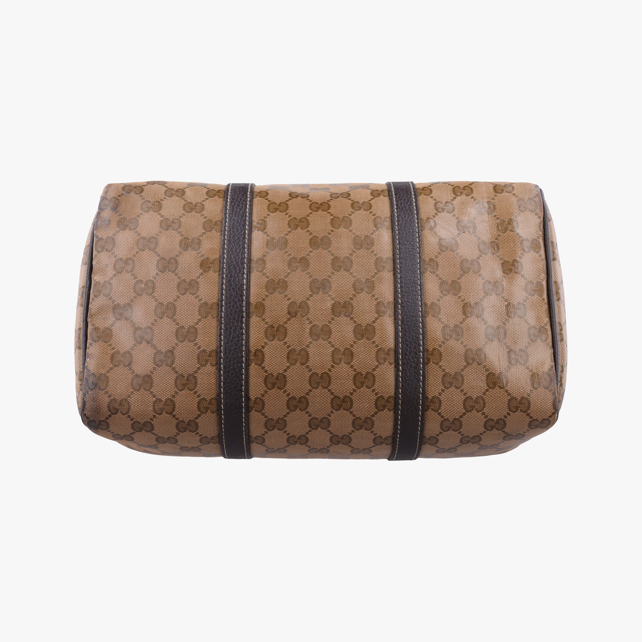 Vintage Gucci GG Crystal Joy Brown PVC coated canvas 296021 handbag | stylenewstar