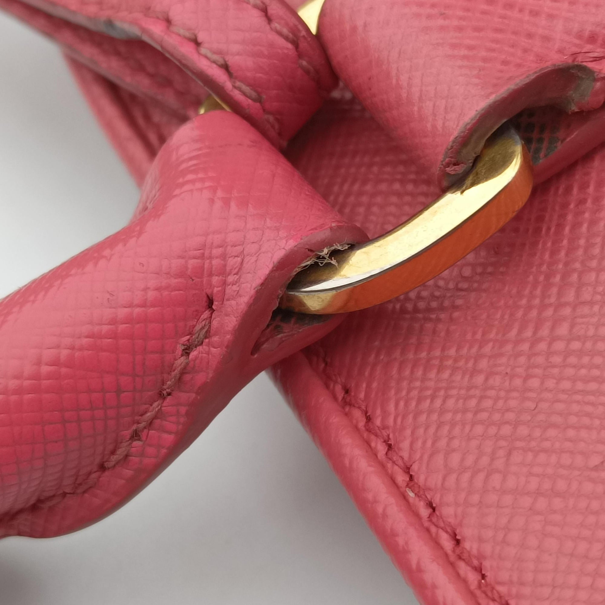 Secondhand Prada Promenade Pink SAFFIANO Leather BN2558 handbag | stylenewstar