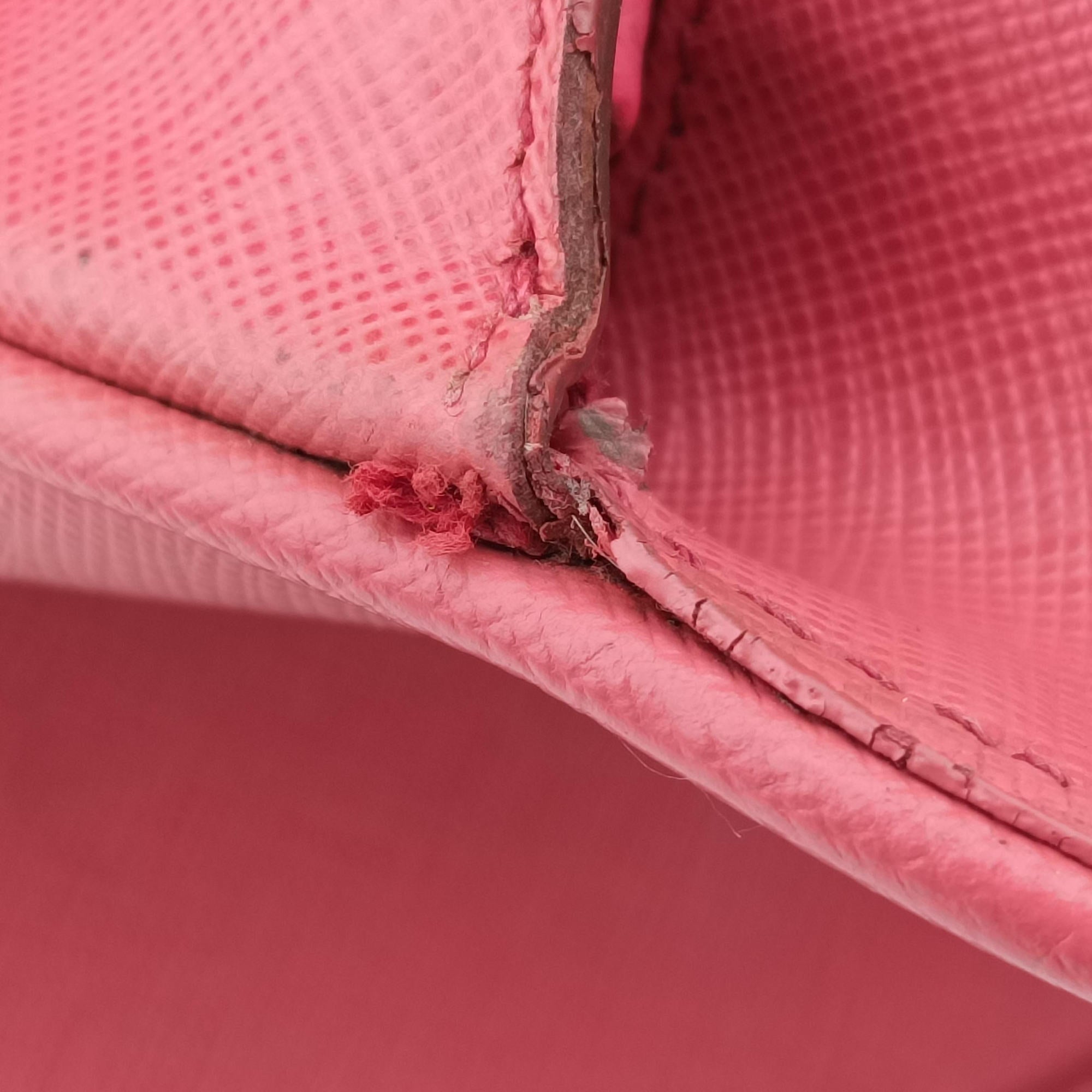Secondhand Prada Promenade Pink SAFFIANO Leather BN2558 handbag | stylenewstar