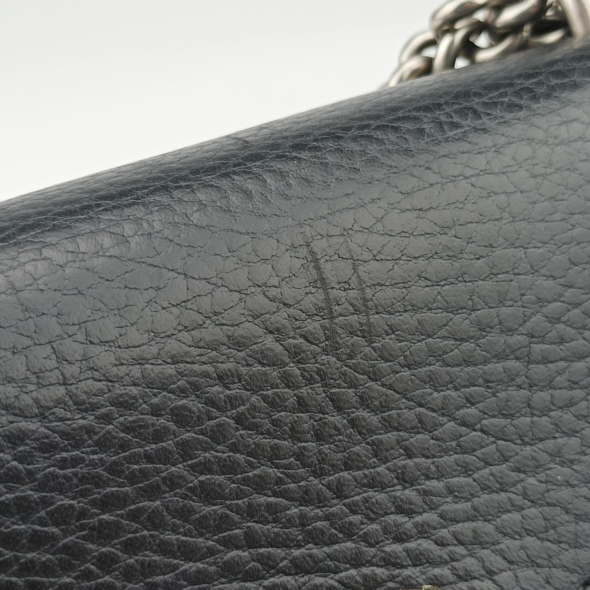 Pre-owned Gucci Dionysus Black Leather 421970 shoulderbag | stylenewstar