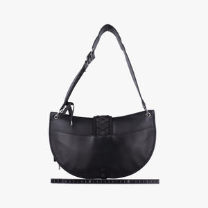 Pre-owned Christian Dior Admit It Corset Hobo Black Leather  handbag | stylenewstar
