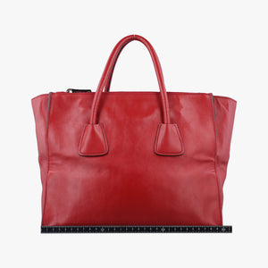 Secondhand Prada Twin Pocket Winged Tote Red Leather BN2619 shoulderbag | stylenewstar