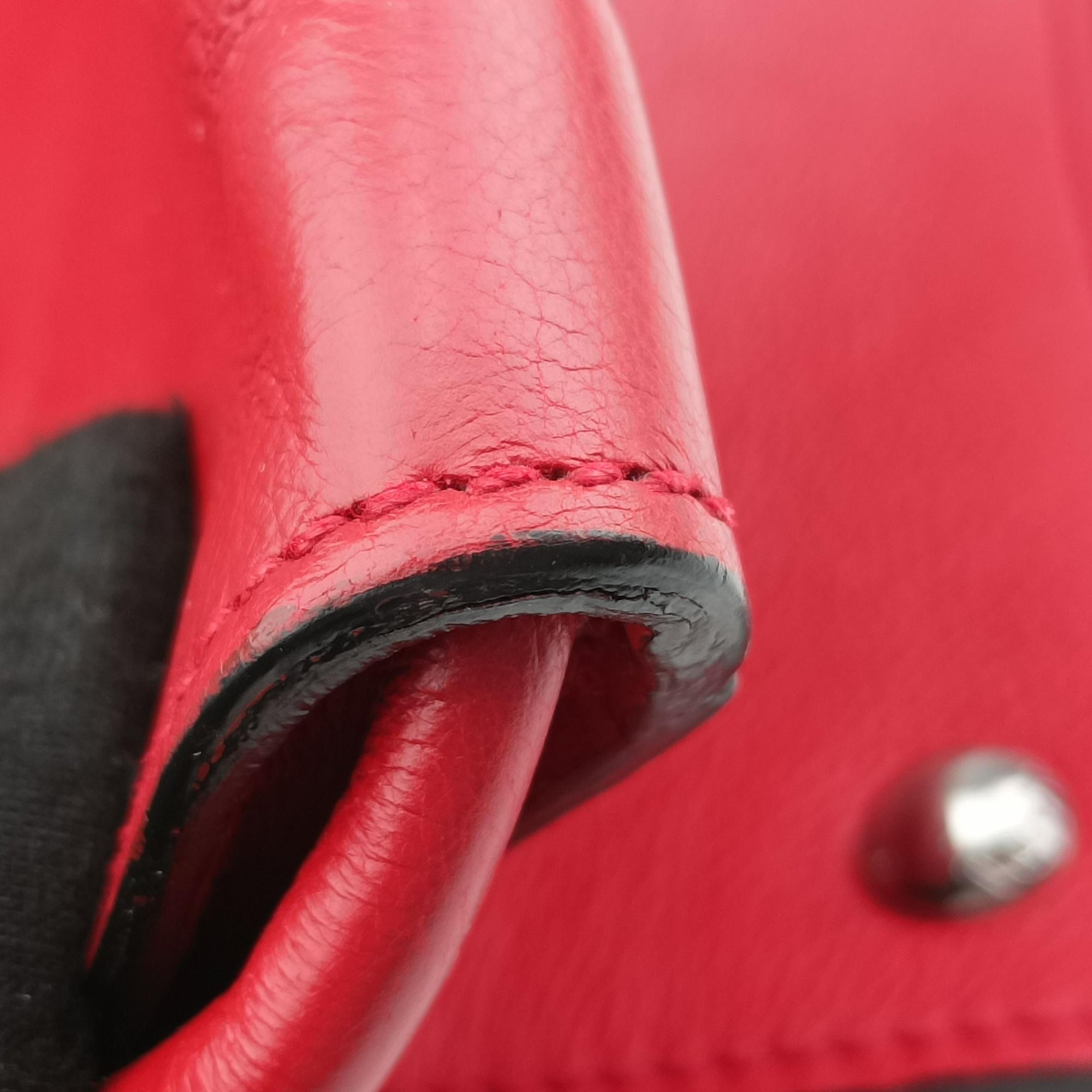 Secondhand Prada Twin Pocket Winged Tote Red Leather BN2619 shoulderbag | stylenewstar