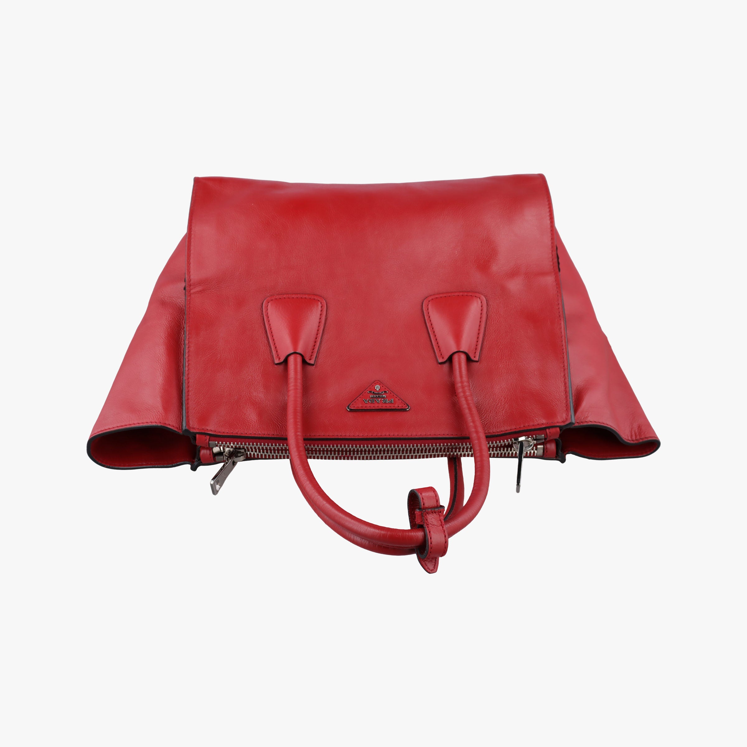 Secondhand Prada Twin Pocket Winged Tote Red Leather BN2619 shoulderbag | stylenewstar