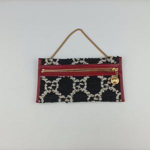 Secondhand Gucci Rajah Black × Red × Multi Tweed×Leather 537219 shoulderbag | stylenewstar