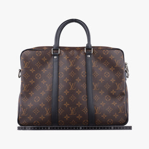 Pre-owned Louis Vuitton Porte Documents Voyage brown Monogram Canvas M40225 handbag | stylenewstar