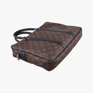 Pre-owned Louis Vuitton Porte Documents Voyage brown Monogram Canvas M40225 handbag | stylenewstar
