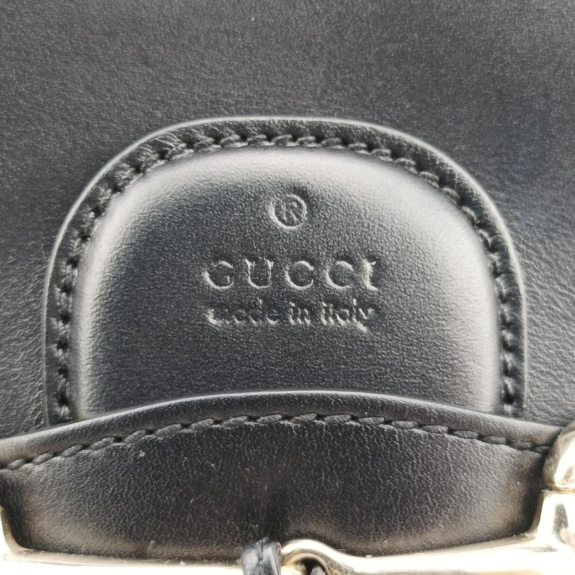 Pre-owned Gucci Emily Black Leather 295402 shoulderbag | stylenewstar