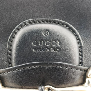 Pre-owned Gucci Emily Black Leather 295402 shoulderbag | stylenewstar