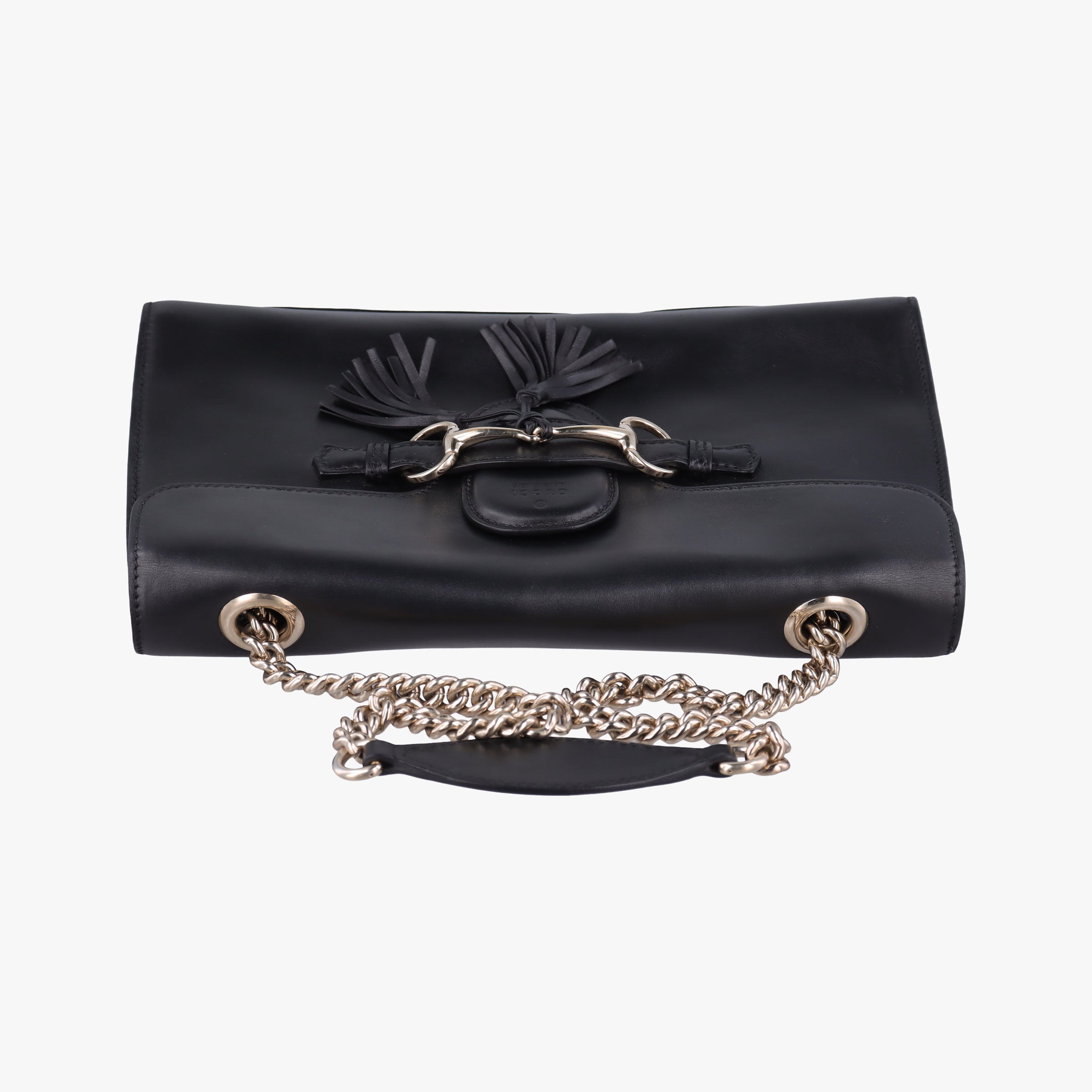 Pre-owned Gucci Emily Black Leather 295402 shoulderbag | stylenewstar