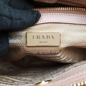 Pre-owned Prada Galleria Pink SAFFIANO Leather BN1786 shoulderbag | stylenewstar