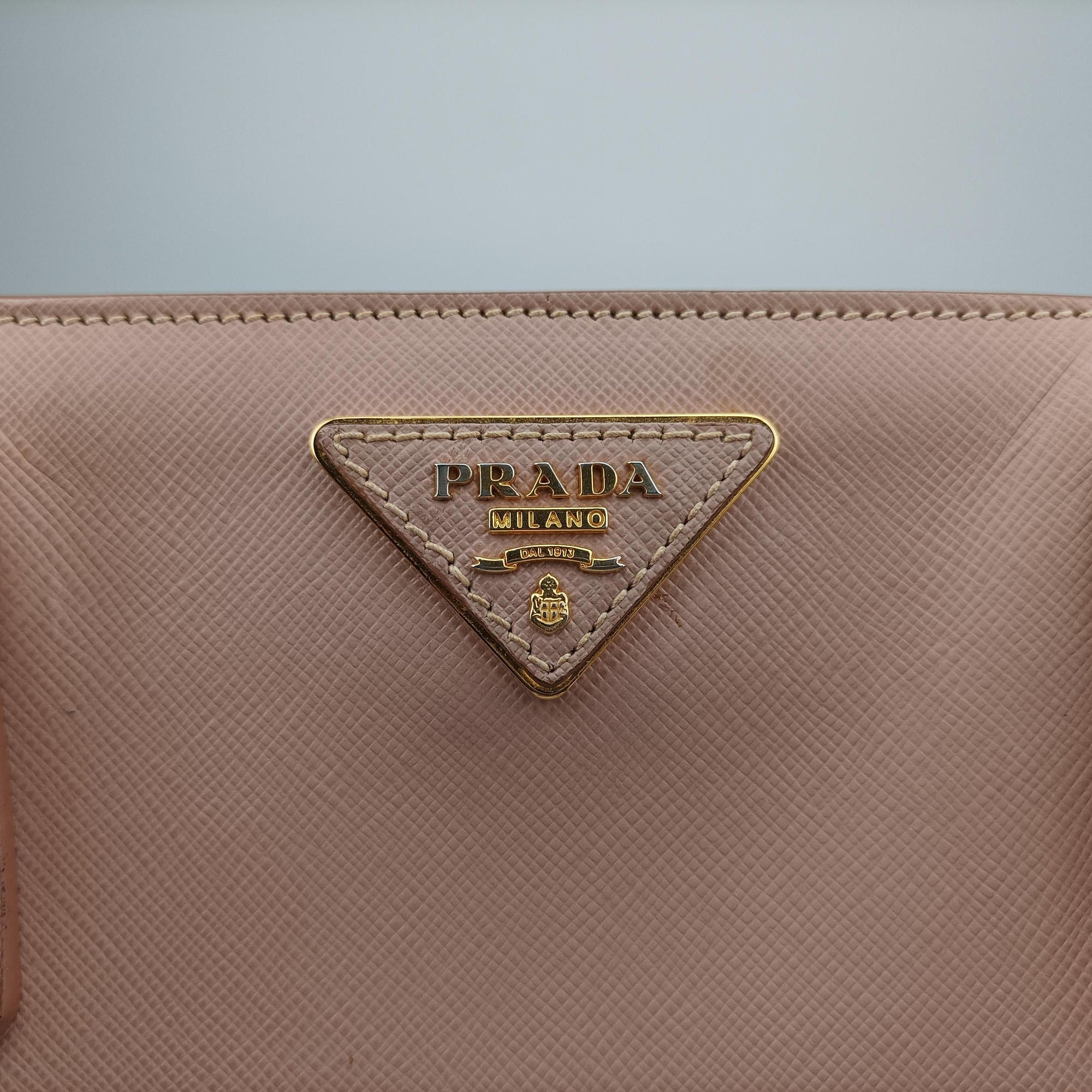 Pre-owned Prada Galleria Pink SAFFIANO Leather BN1786 shoulderbag | stylenewstar