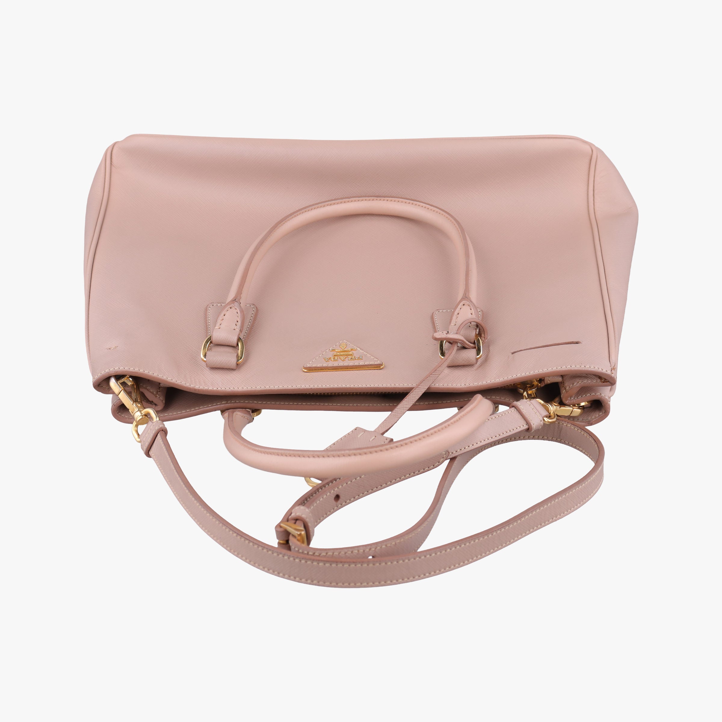Pre-owned Prada Galleria Pink SAFFIANO Leather BN1786 shoulderbag | stylenewstar