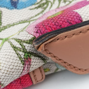 Pre-owned Gucci Flora Multicolour×White canvas×leather 145857 shoulderbag | stylenewstar