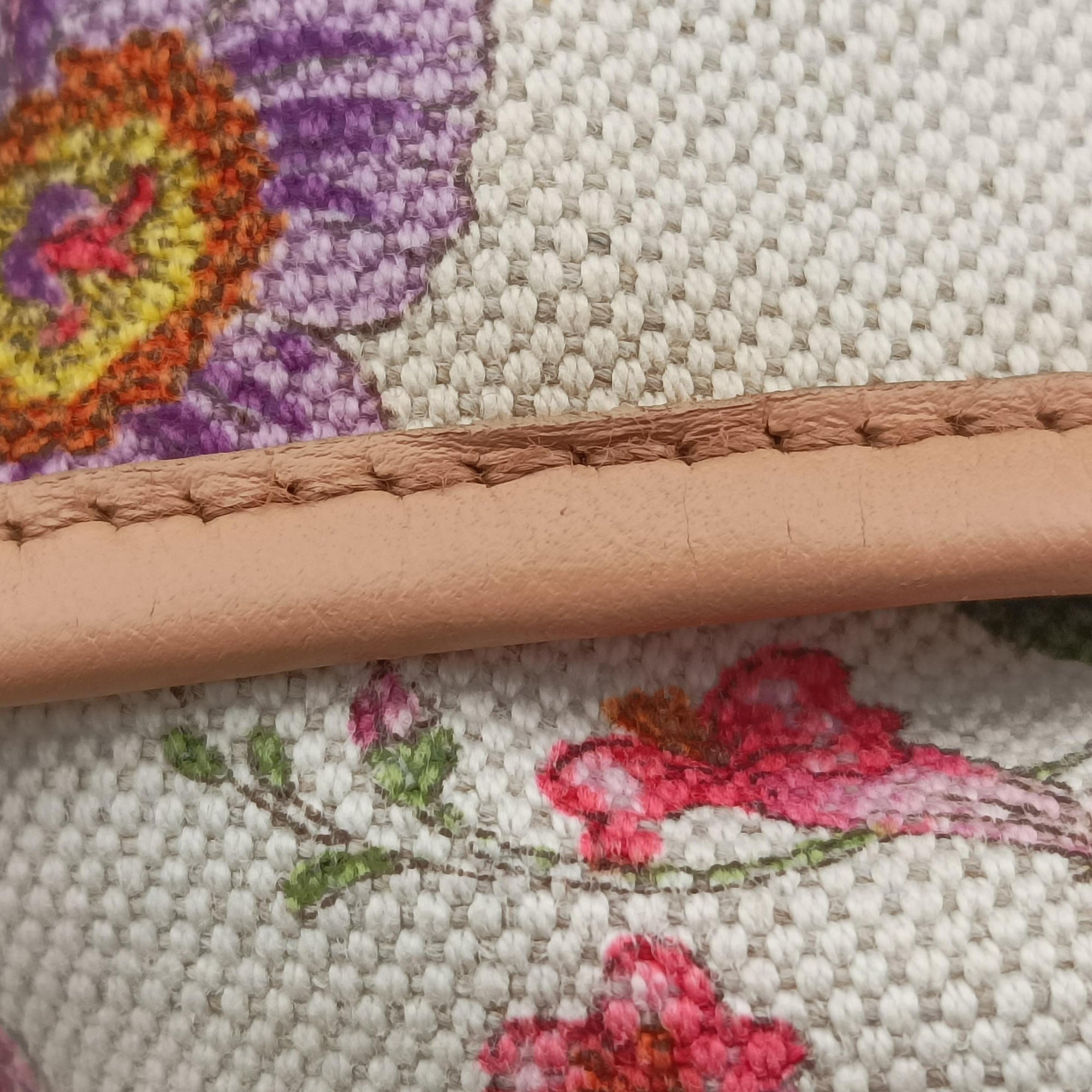 Pre-owned Gucci Flora Multicolour×White canvas×leather 145857 shoulderbag | stylenewstar