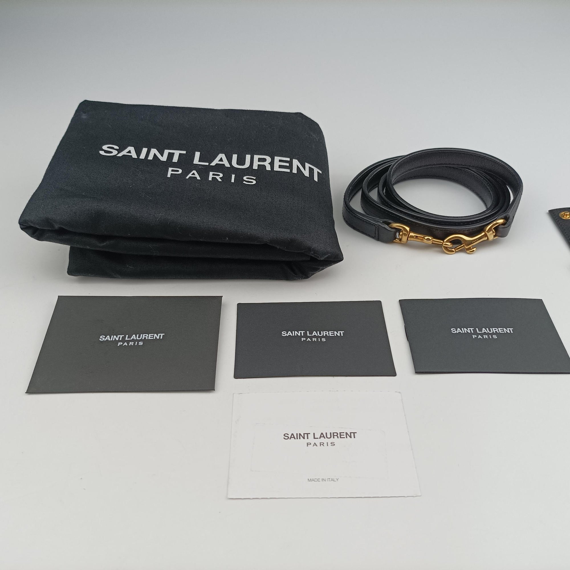 Pre-owned Yves Saint Laurent SAC DE JOUR White×black Leather 324823 shoulderbag | stylenewstar